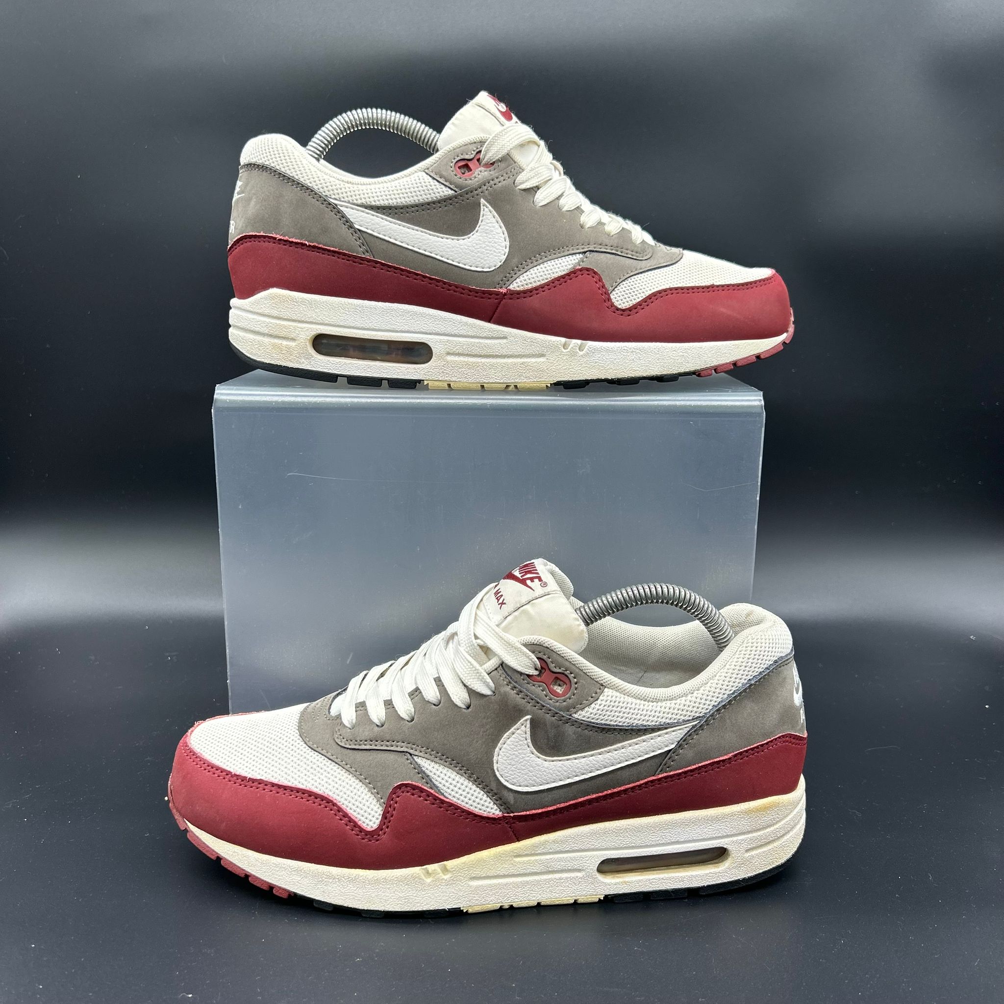 Nike Air Max 1 — Grey/Team Red/Sail (Used)