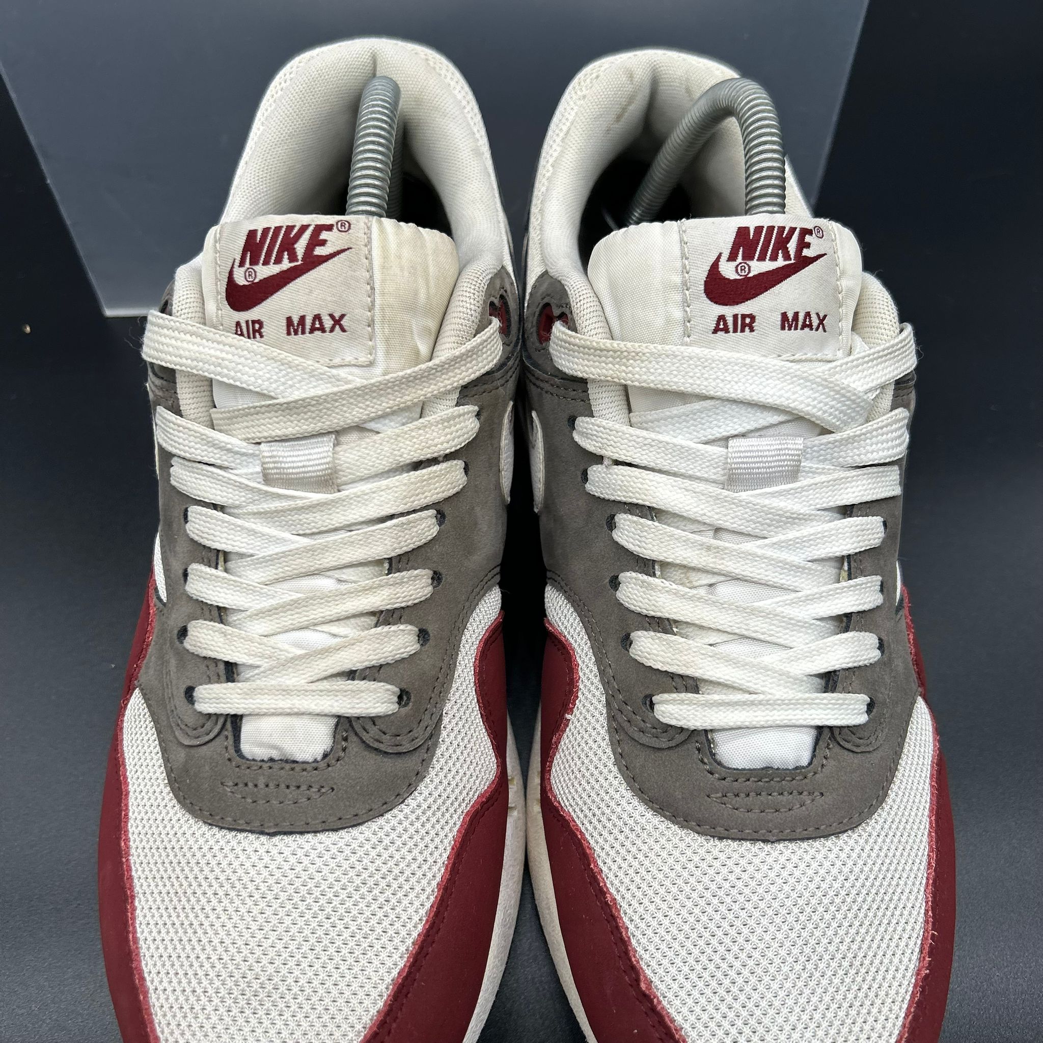 Nike Air Max 1 — Grey/Team Red/Sail (Used)