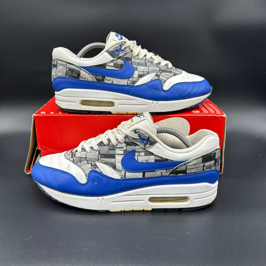 Nike Air Max 1 PRNT — White/Game Royal/Neutral Grey (Used)