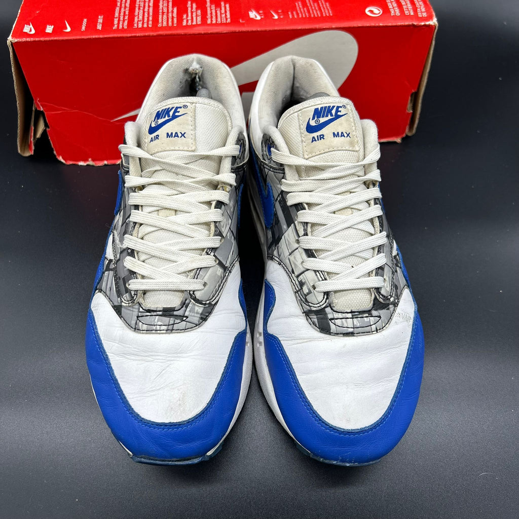 Nike Air Max 1 PRNT — White/Game Royal/Neutral Grey (Used)