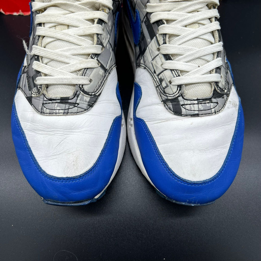 Nike Air Max 1 PRNT — White/Game Royal/Neutral Grey (Used)