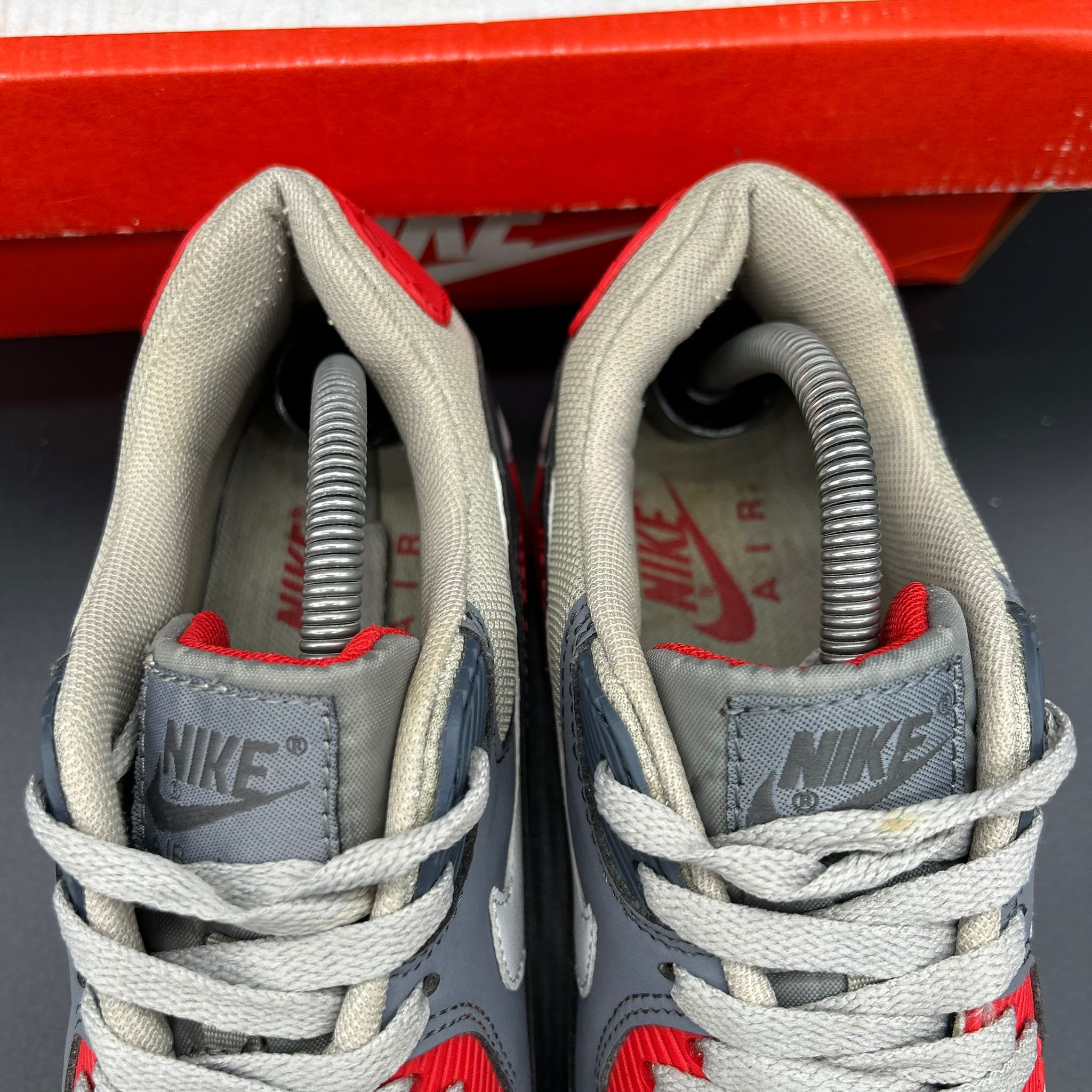 Nike Air Max 90 Essential — Black/Red/French Grey (Used)