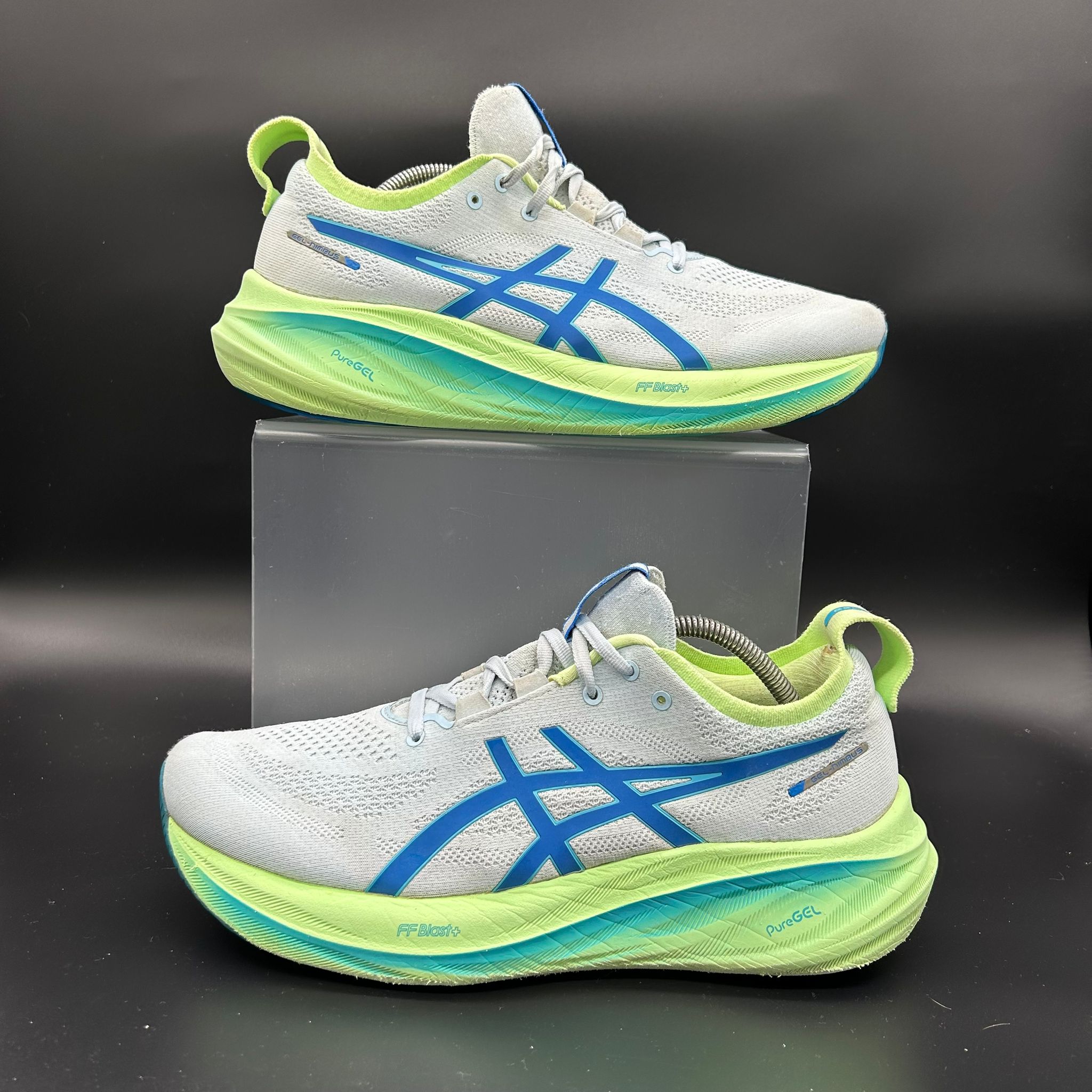Asics Gel-Nimbus 26 — Pale Blue/Lime Zest (Used)