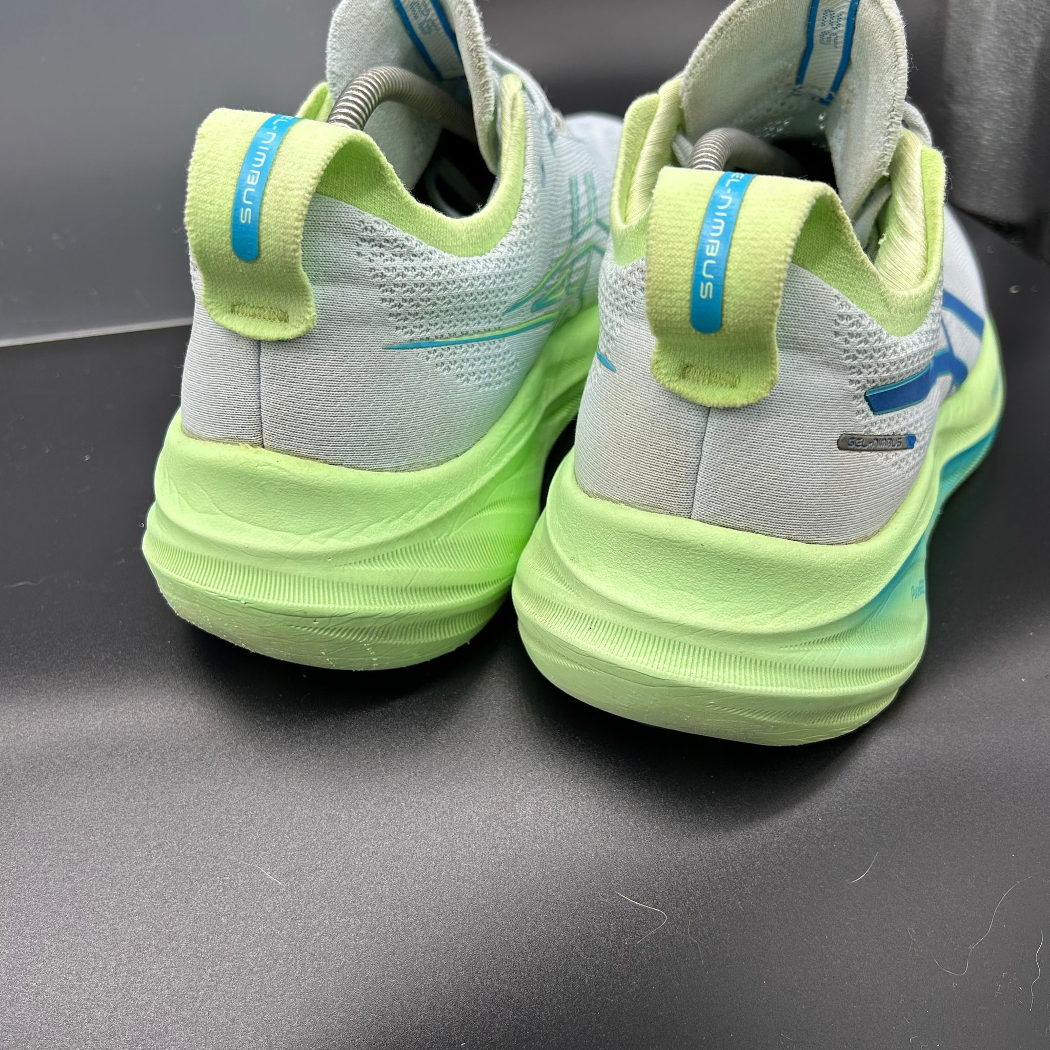 Asics Gel-Nimbus 26 — Pale Blue/Lime Zest (Used)