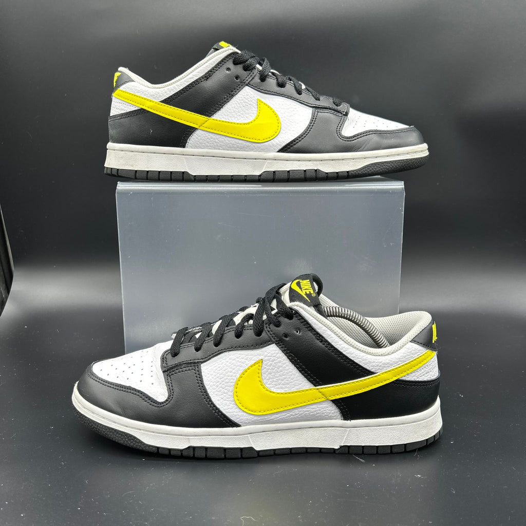 Nike Dunk Low — Black/White/Yellow Strike (Used)