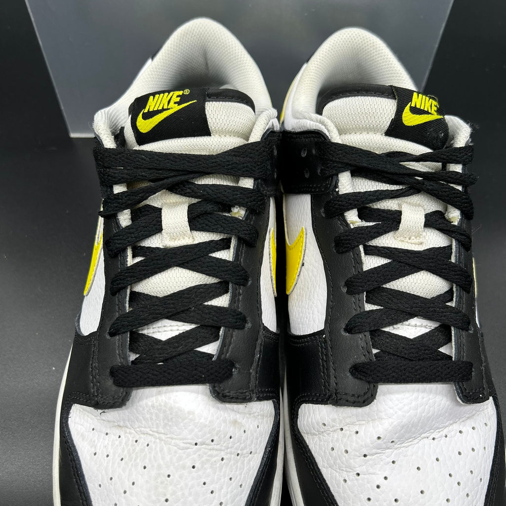 Nike Dunk Low — Black/White/Yellow Strike (Used)