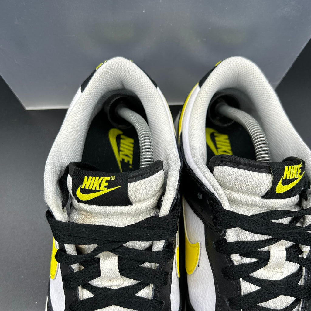Nike Dunk Low — Black/White/Yellow Strike (Used)