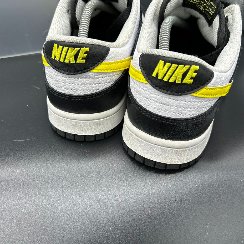 Nike Dunk Low — Black/White/Yellow Strike (Used)