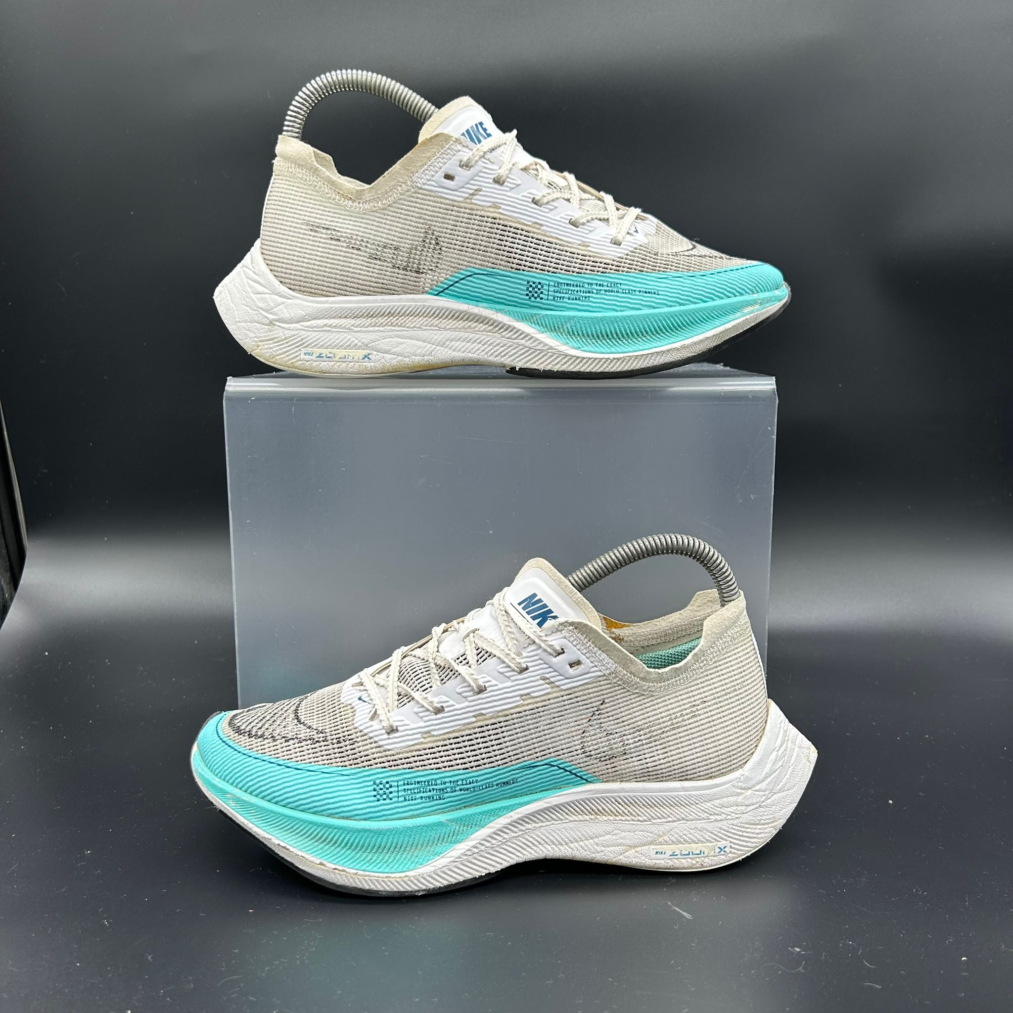 Nike ZoomX Vaporfly Next% 2 — White/Turquoise Blue (Used)