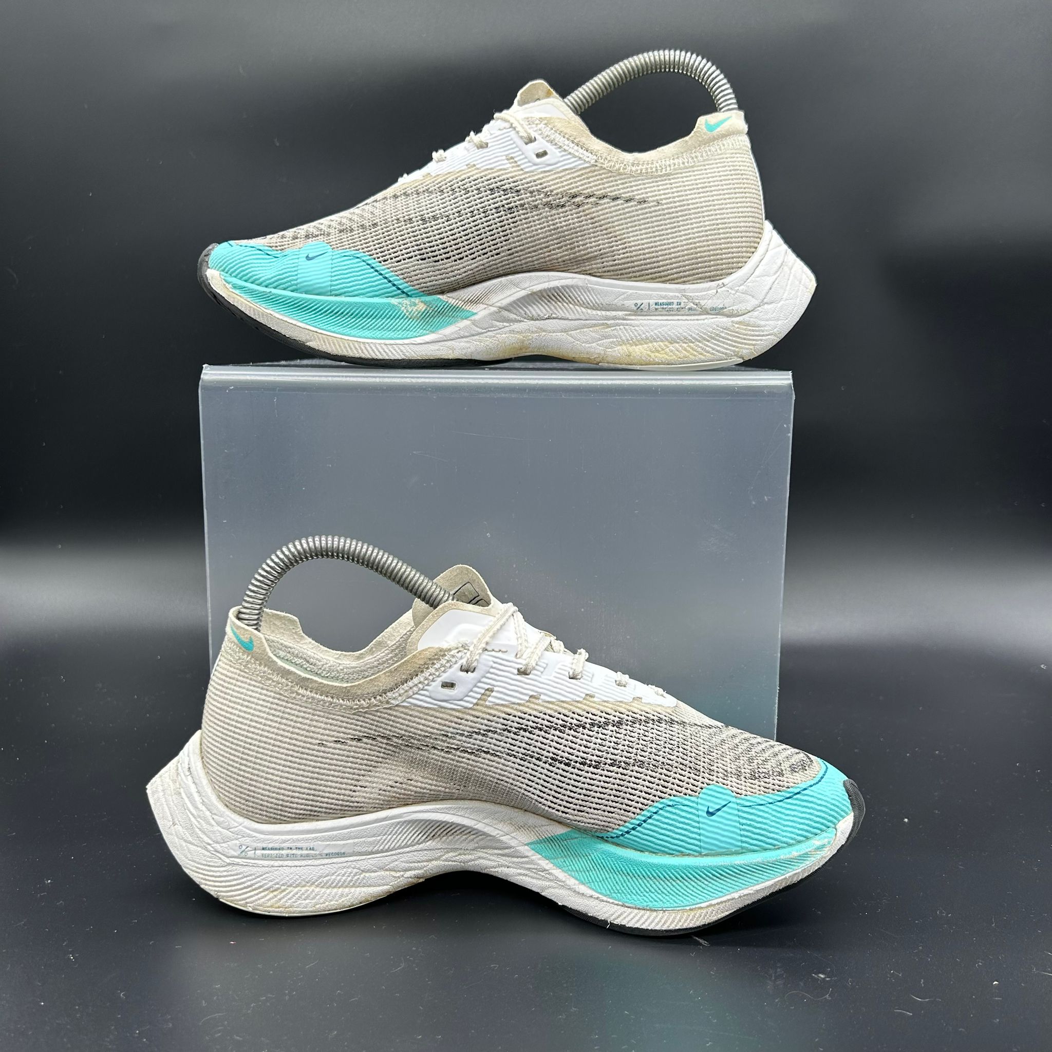 Nike ZoomX Vaporfly Next% 2 — White/Turquoise Blue (Used)