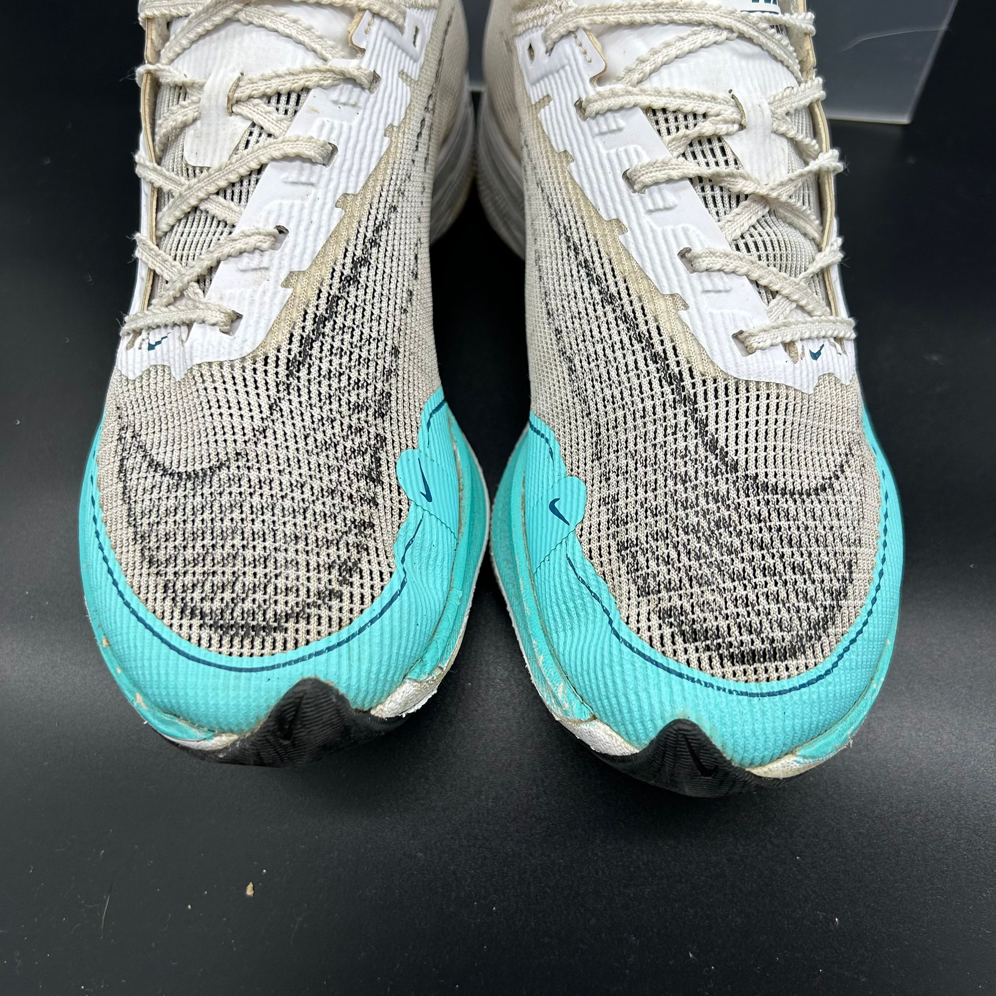 Nike ZoomX Vaporfly Next% 2 — White/Turquoise Blue (Used)