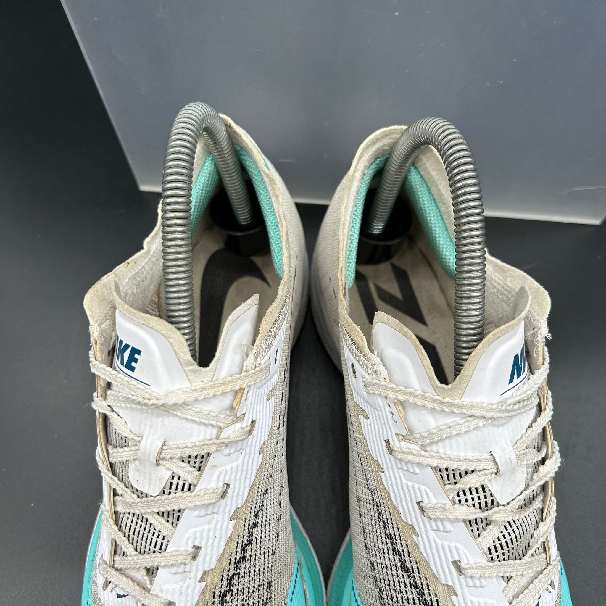 Nike ZoomX Vaporfly Next% 2 — White/Turquoise Blue (Used)