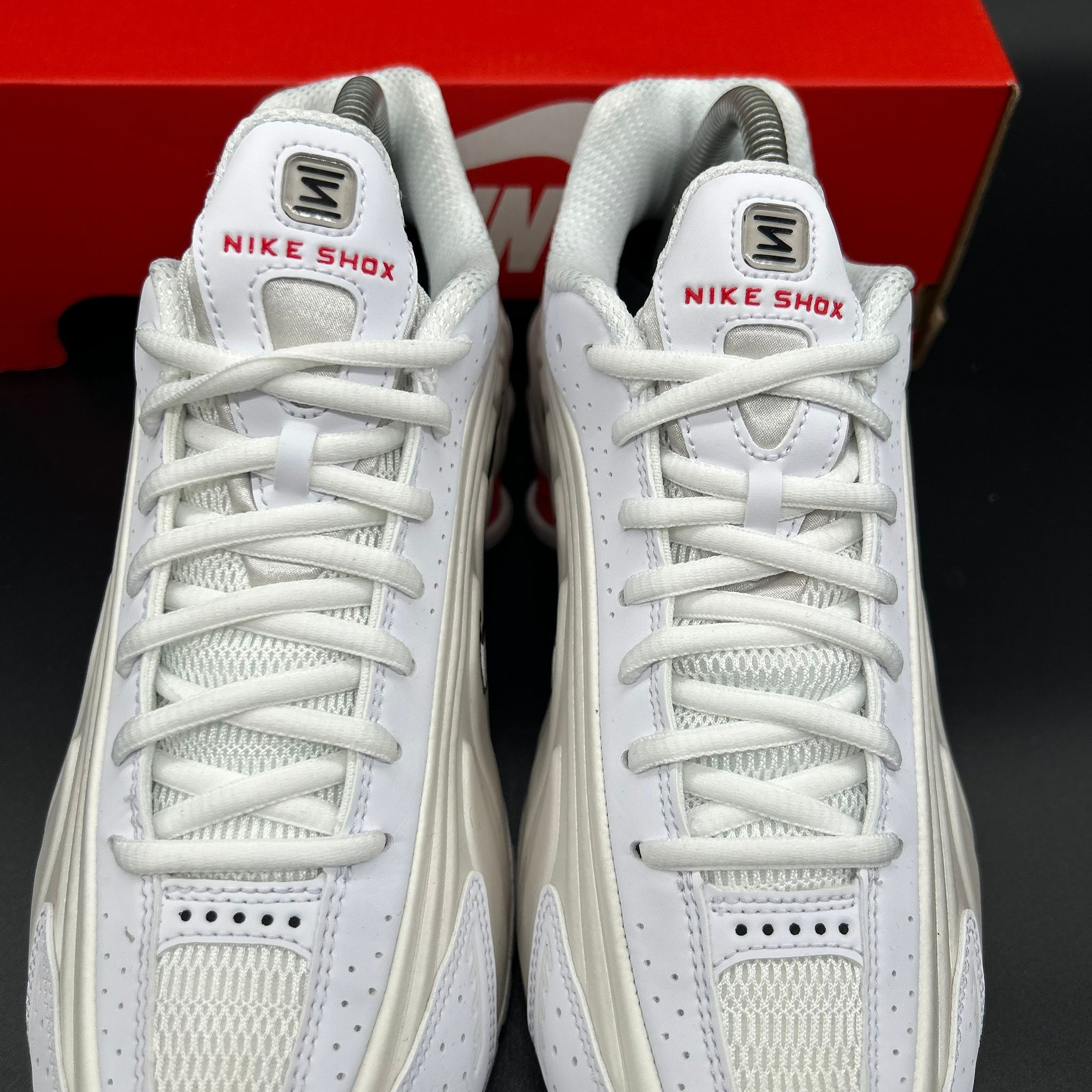Nike Shox R4 — White/White-Phantom (Brand New)