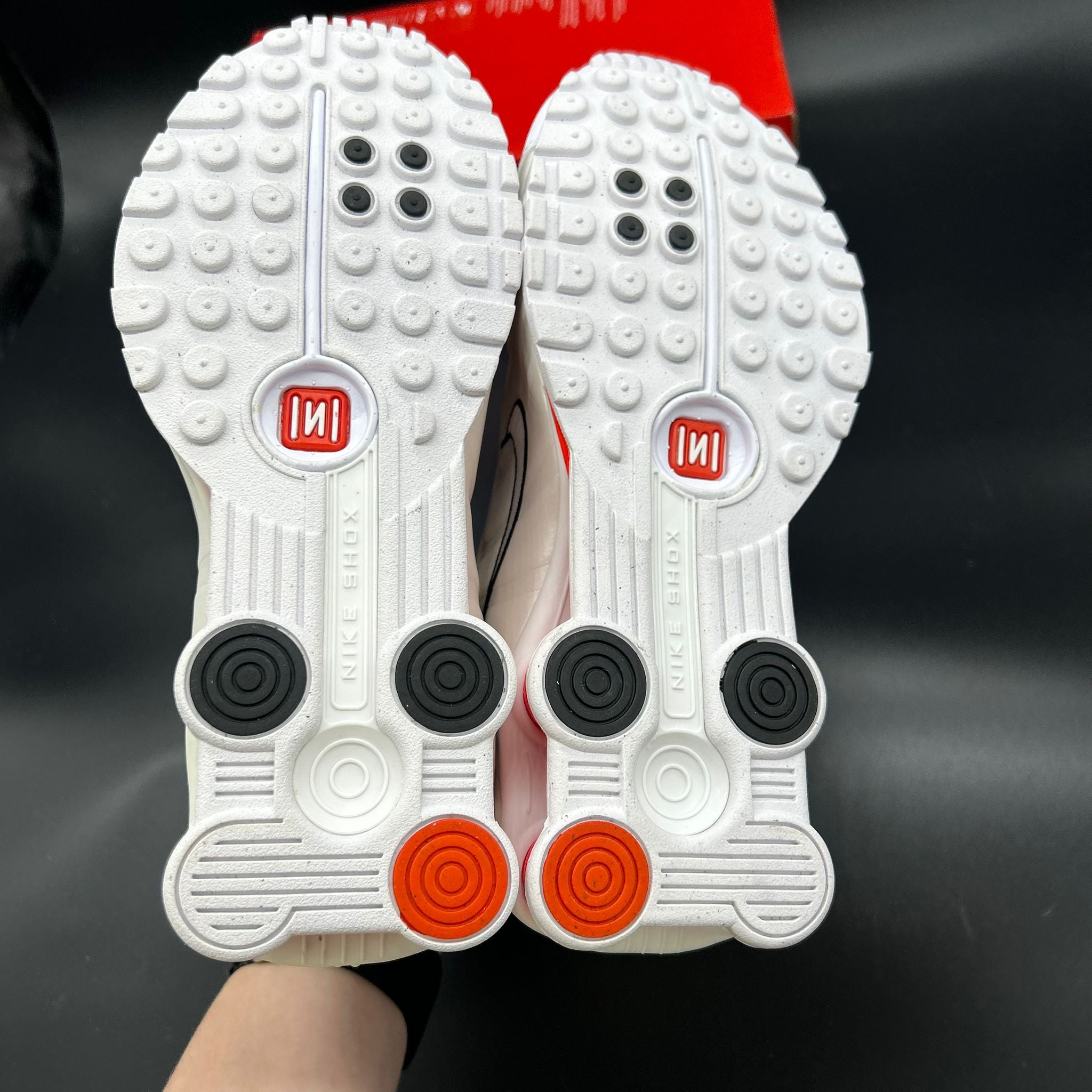 Nike Shox R4 — White/White-Phantom (Brand New)