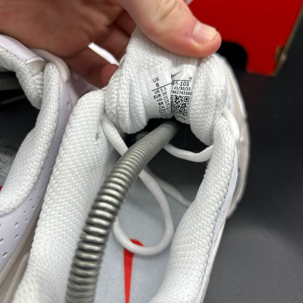 Nike Shox R4 — White/White-Phantom (Brand New)