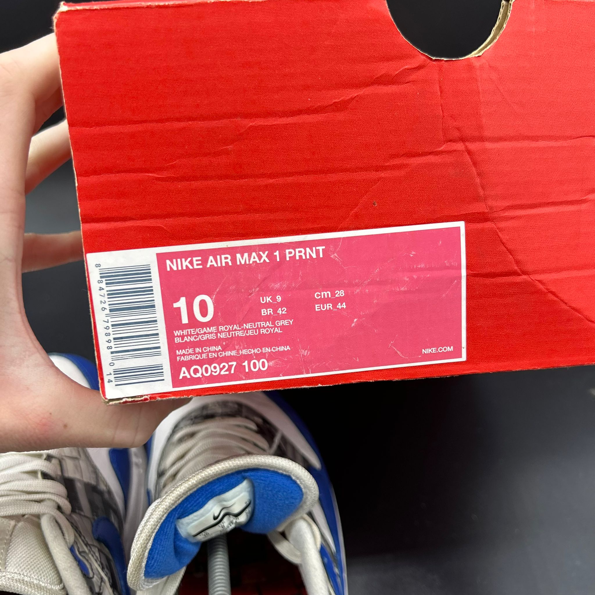 Nike Air Max 1 Print (Used) – US 10 / EU 44