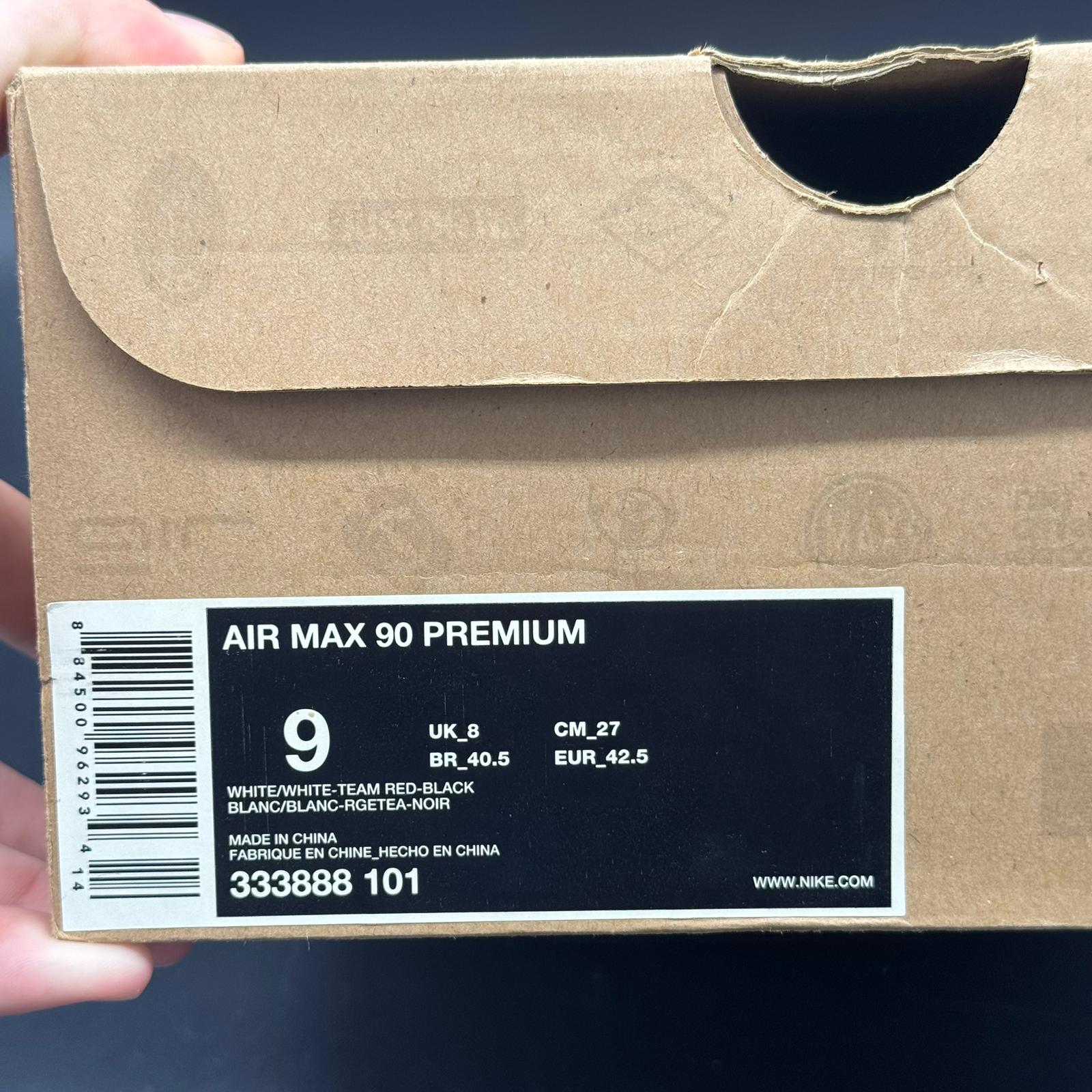 Nike Air Max 90 Premium '09 – White / Team Red / Black