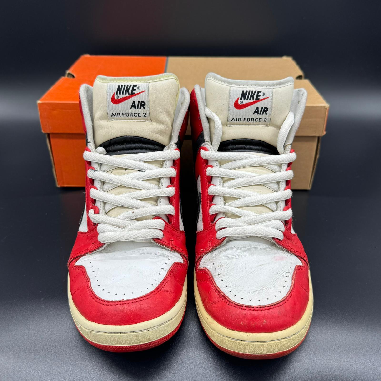 Nike Air Force II High (2003) – Sport Red/Black-White – EU 43