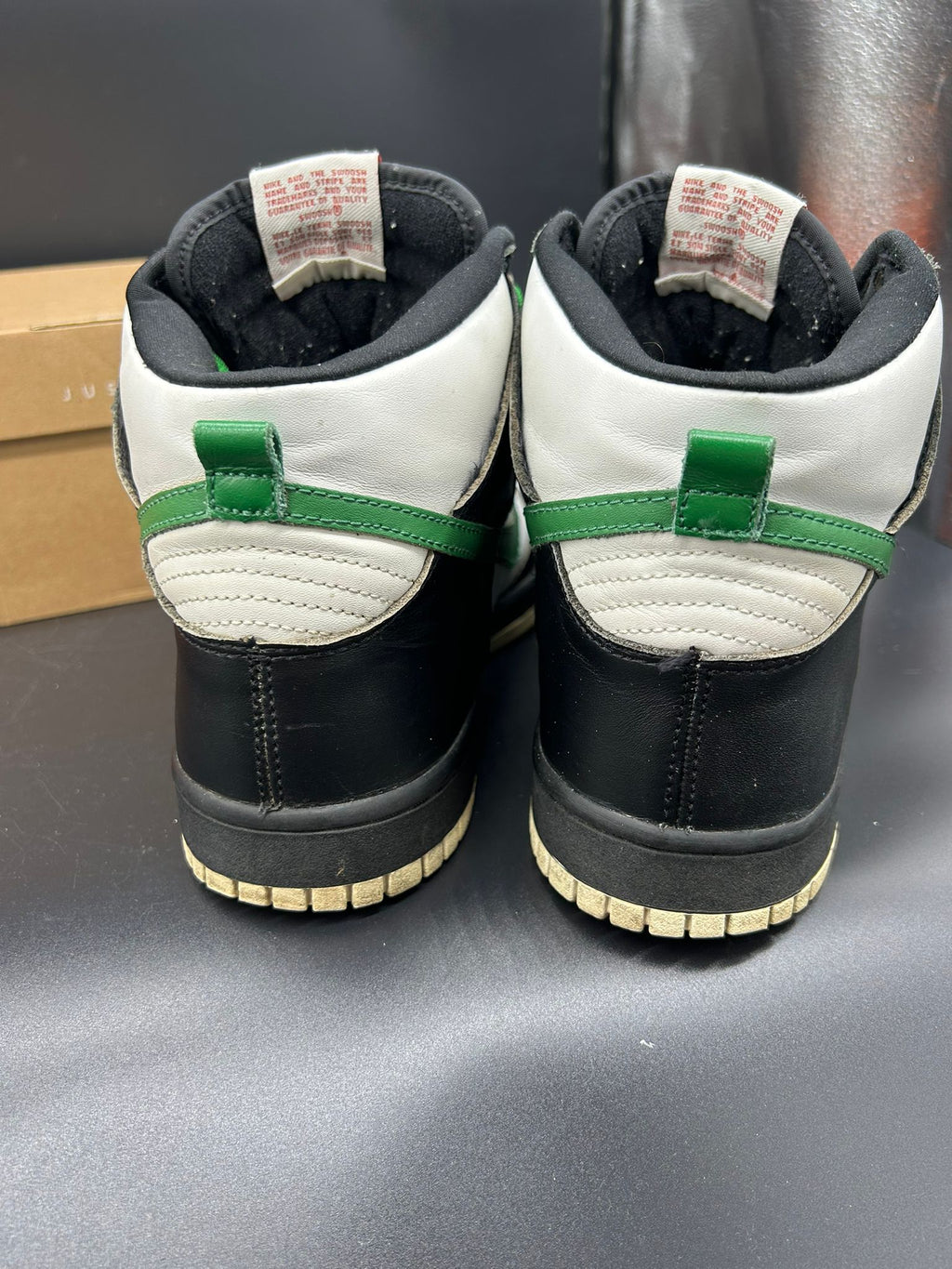 Nike Dunk High White/Classic Green-Black-Varsity Red (2004) – Used