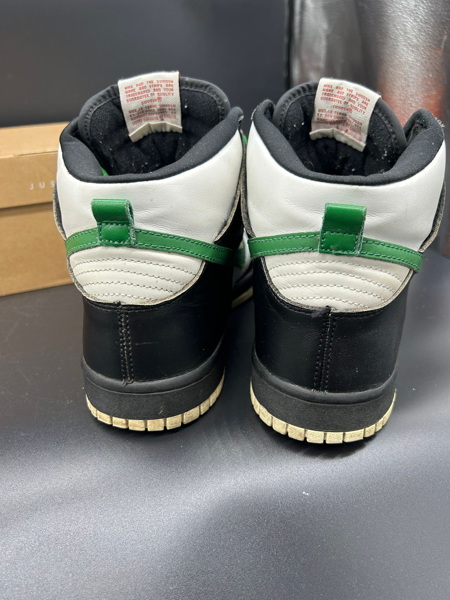 Nike Dunk High White/Classic Green-Black-Varsity Red (2004) – Used