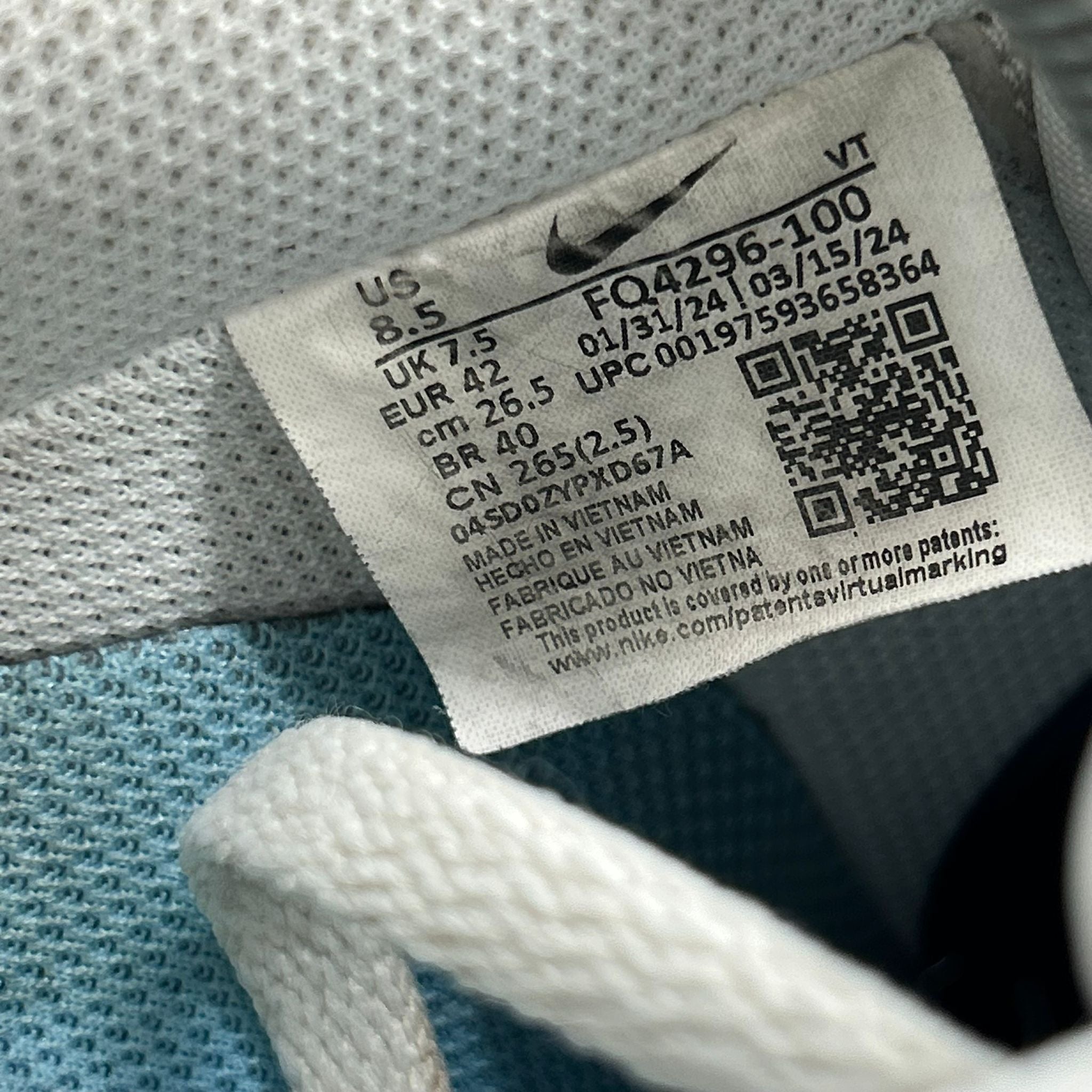 Nike Air Force 1 White University Blue - extra detail 1
